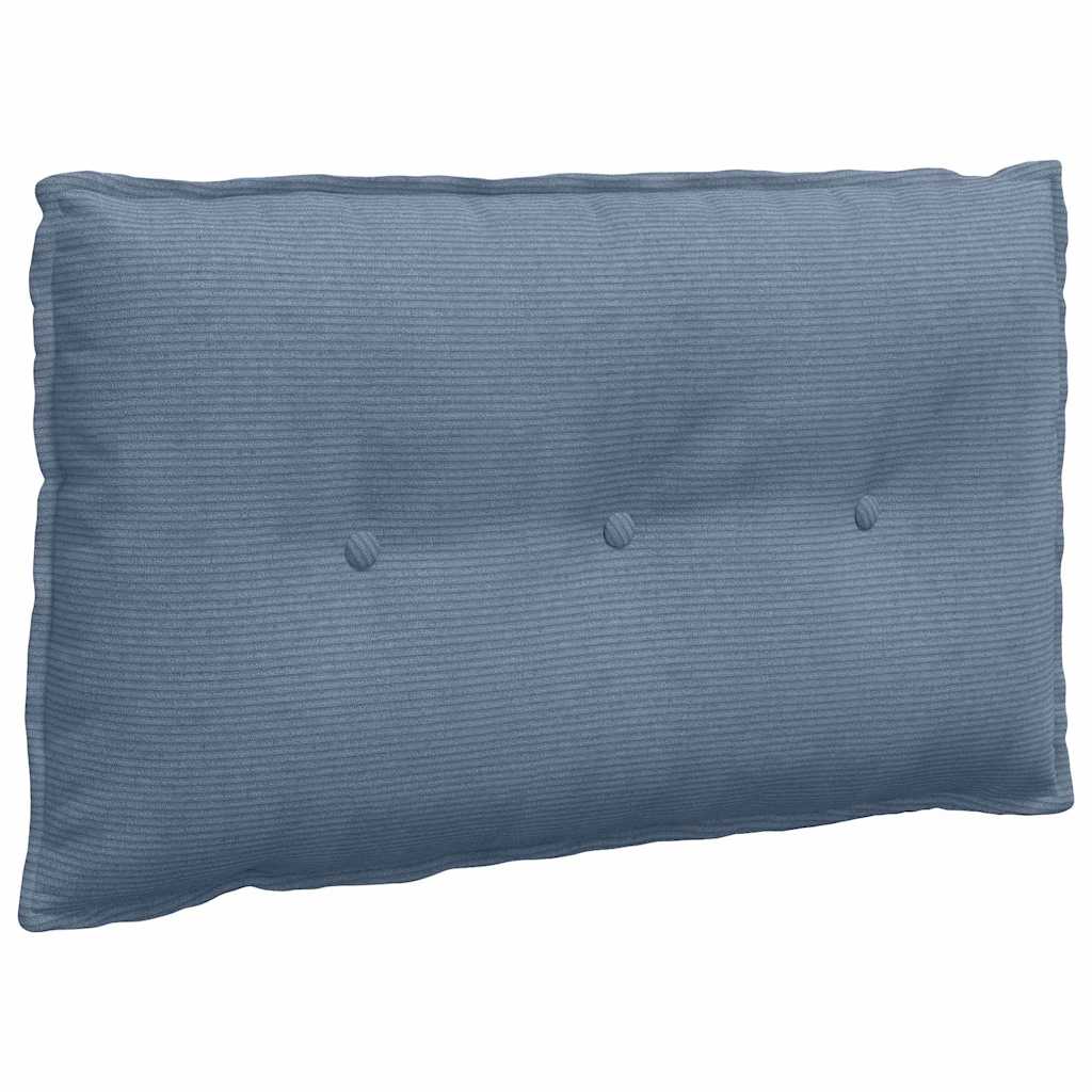 Vidaxl rugkussen blauw 80 x 50 cm cordstof