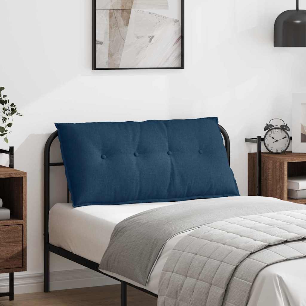 Vidaxl rugkussen blauw 100 x 19 x 50 cm stof