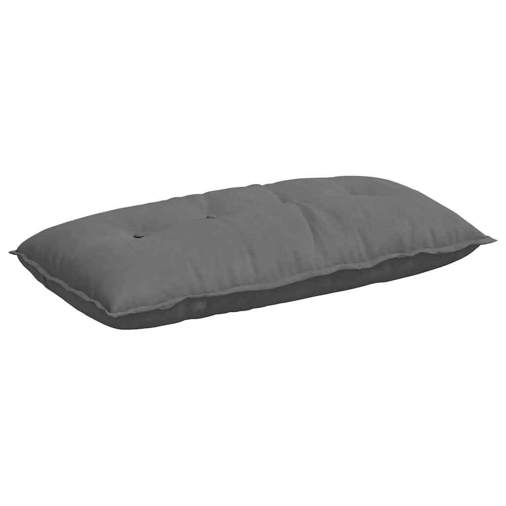 Vidaxl rugkussen donkergrijs 100 x 50 cm microvezel stof