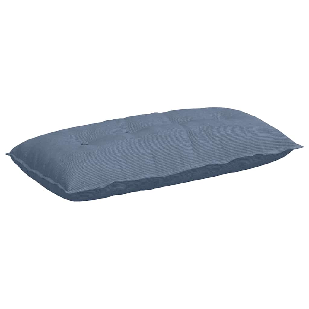 Vidaxl rugkussen blauw 100 x 50 cm cordstof