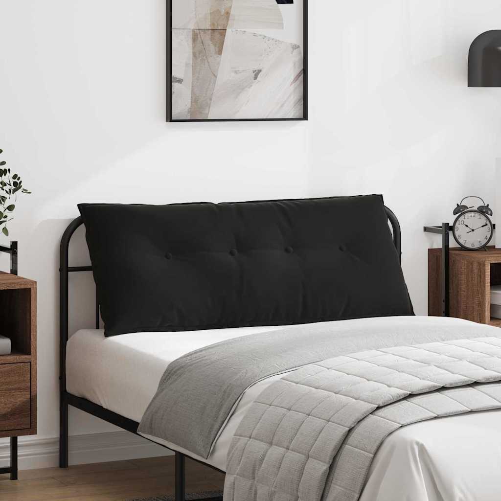 Vidaxl rugkussen zwart 120 x 50 cm cordstof
