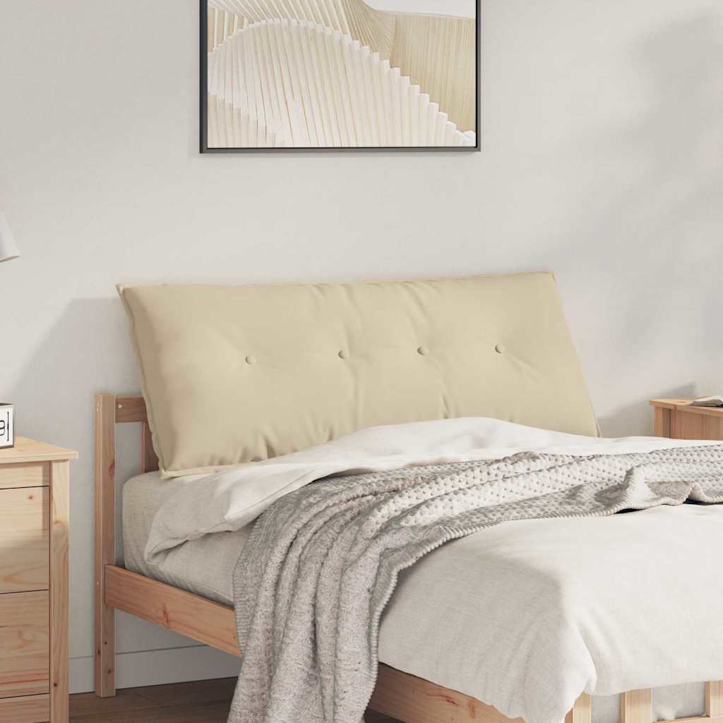 Vidaxl rugkussen crème 120 x 50 cm microvezel stof