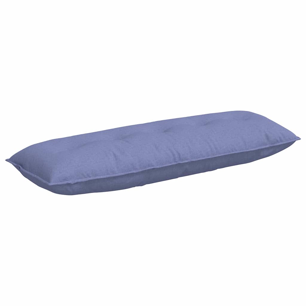 Vidaxl rugkussen jeans blauw 140 x 19 x 50 cm stof