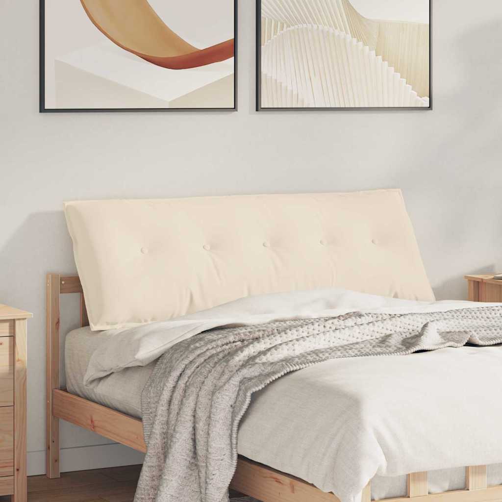 Vidaxl rugkussen beige 140 x 50 cm microvezel stof