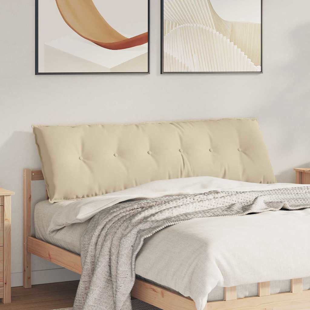 Vidaxl rugkussen crème 160 x 50 cm microvezel stof
