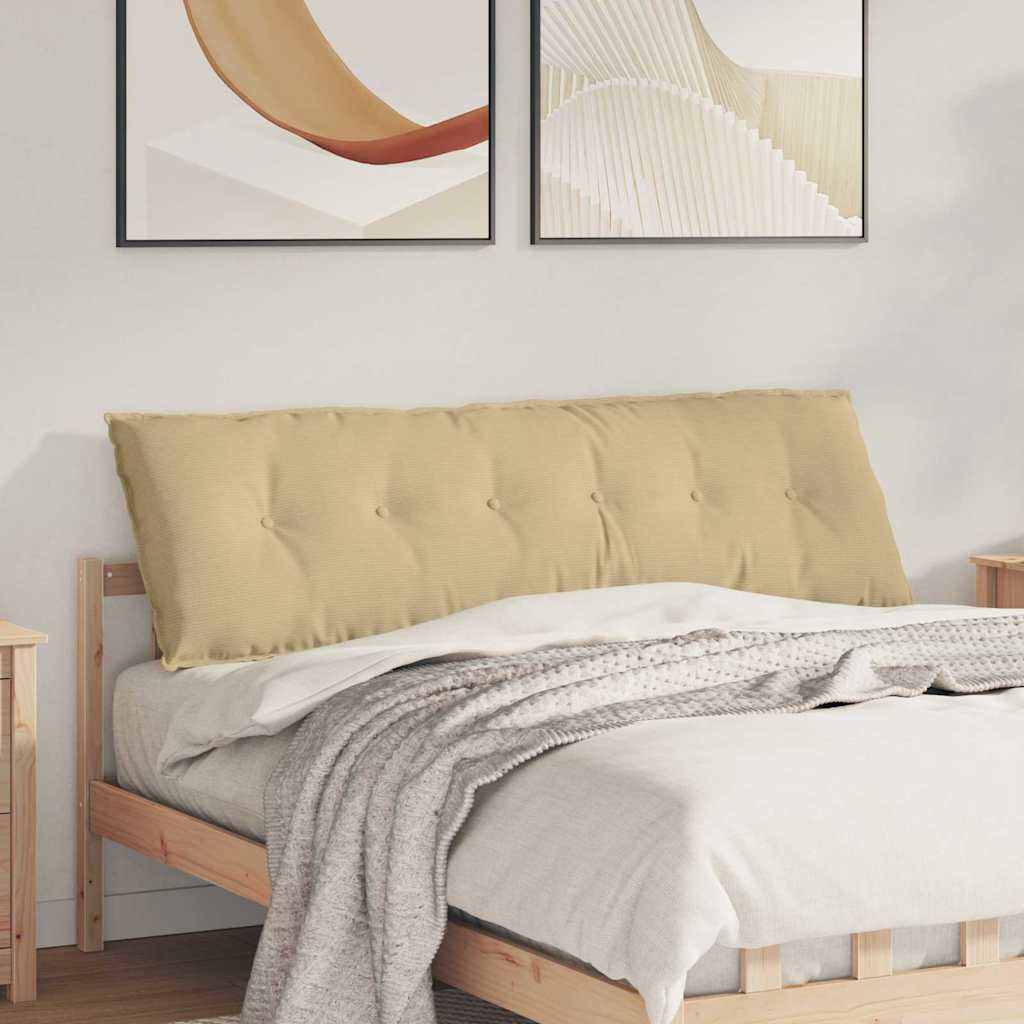 Vidaxl rugkussen grijs groen 160 x 50 cm cordstof