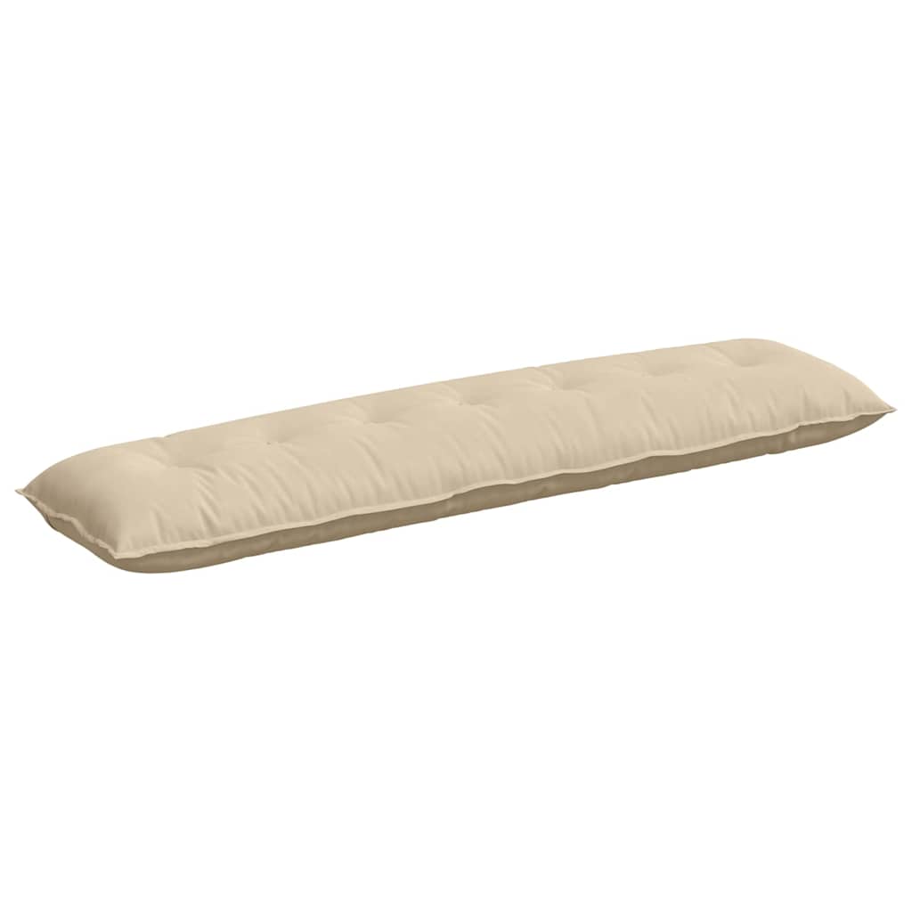 Vidaxl rugkussen crème 200 x 50 cm microvezel stof