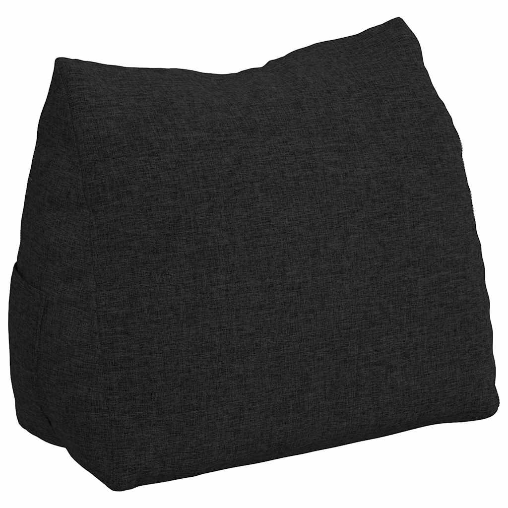 Vidaxl rugkussen zwart 45 x 20 x 35 cm stof