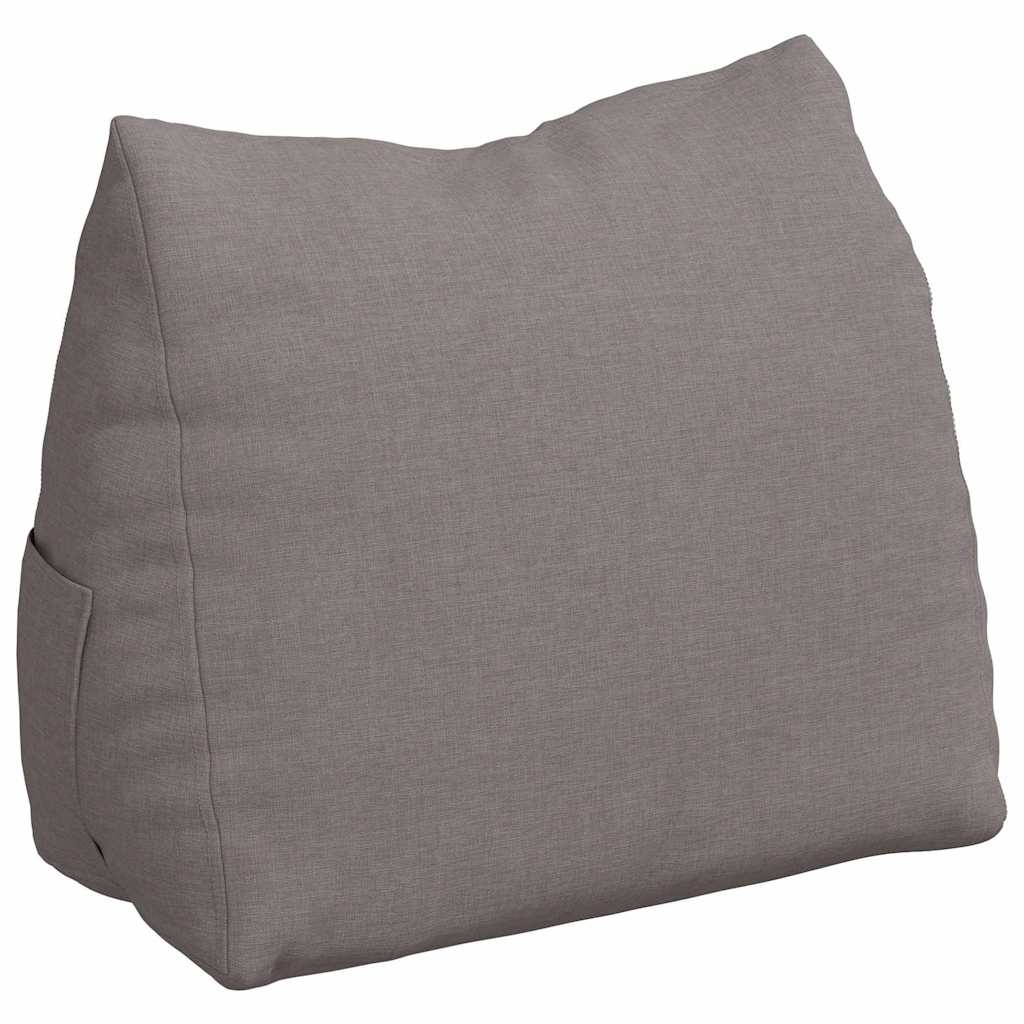 Vidaxl rugkussen taupe 45 x 20 x 35 cm stof