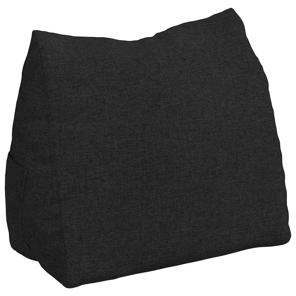 Vidaxl rugkussen zwart 60 x 20 x 50 cm stof
