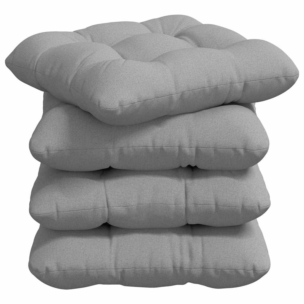 Vidaxl zitkussens 4 pcs wolkengrijs 40 x 40 x 12 cm stof