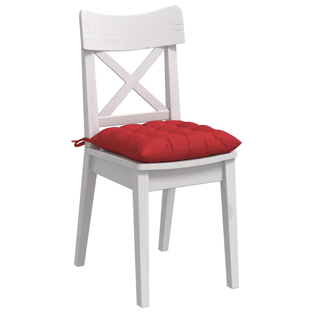 Vidaxl zitkussens 4 pcs rood 40 x 40 x 6 cm stof