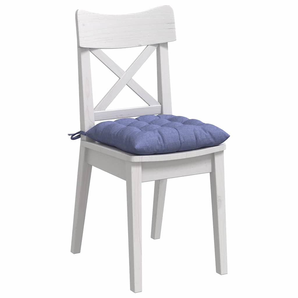 Vidaxl zitkussens 4 pcs jeans blauw 40 x 40 x 6 cm stof