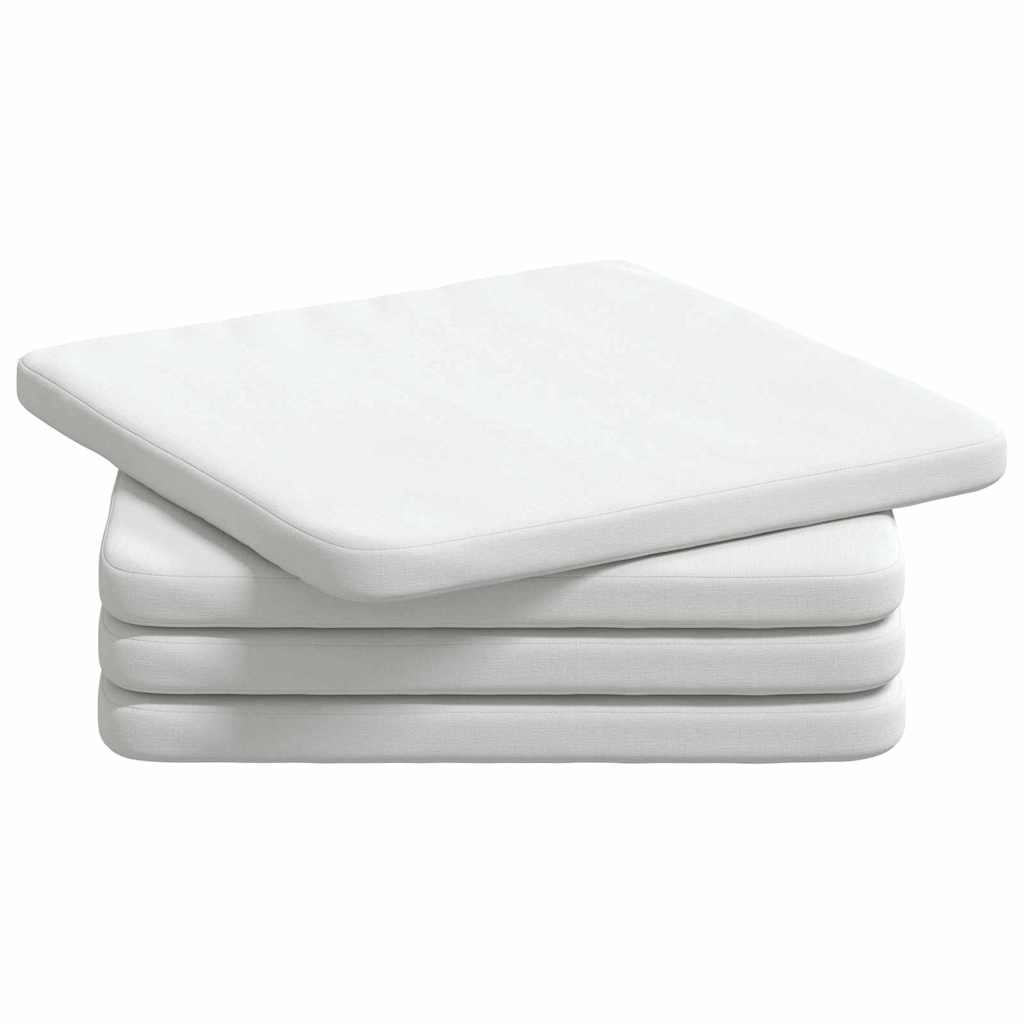 Vidaxl zitkussens 4 stuks wit 40 x 40 x 3 cm stof