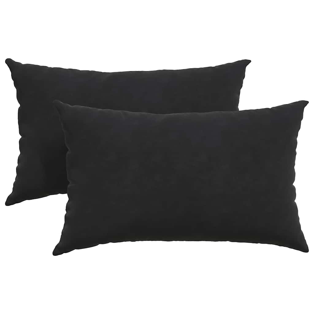 Vidaxl sofa kussens 2 stuks zwart 50 x 30 cm cordstof