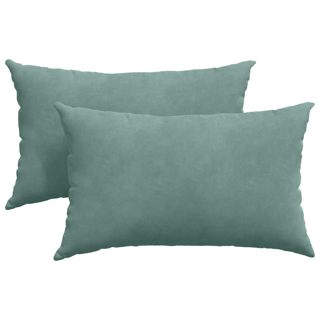 Vidaxl sofa kussens 2 stuks zeegroen 50 x 30 cm cordstof