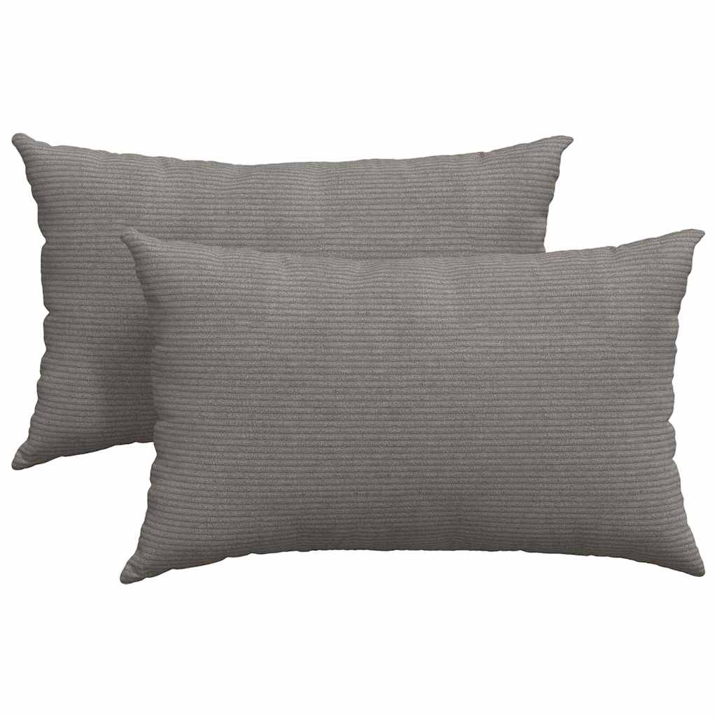 Vidaxl sofa kussens 2 stuks lichtgrijs 50 x 30 cm cordstof
