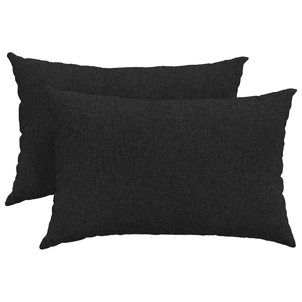 Vidaxl sofa kussens 2 pcs zwart 60 x 40 cm stof