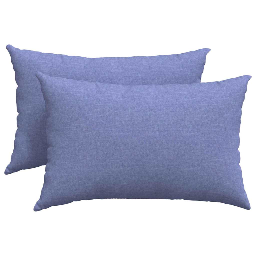 Vidaxl sofa kussens 2 pcs jeans blauw 60 x 40 cm stof