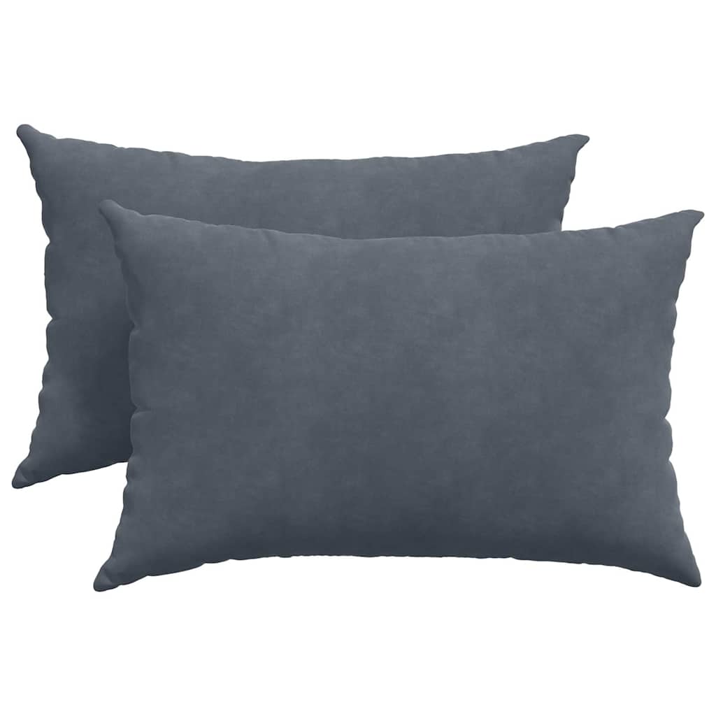 Vidaxl sofa kussens 2 stuks donkergrijs 60 x 40 cm cordstof