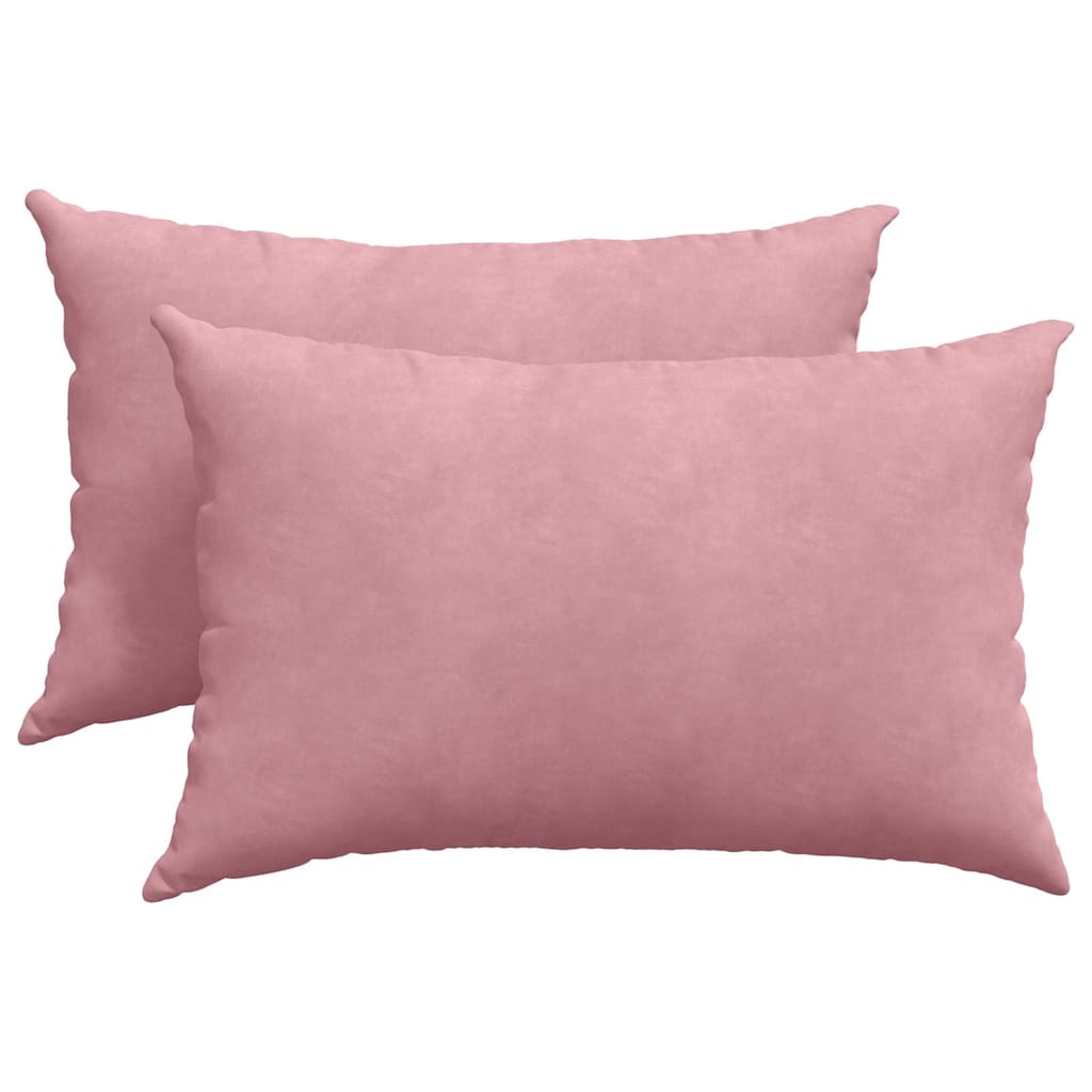 Vidaxl sofa kussens 2 stuks roze 60 x 40 cm cordstof