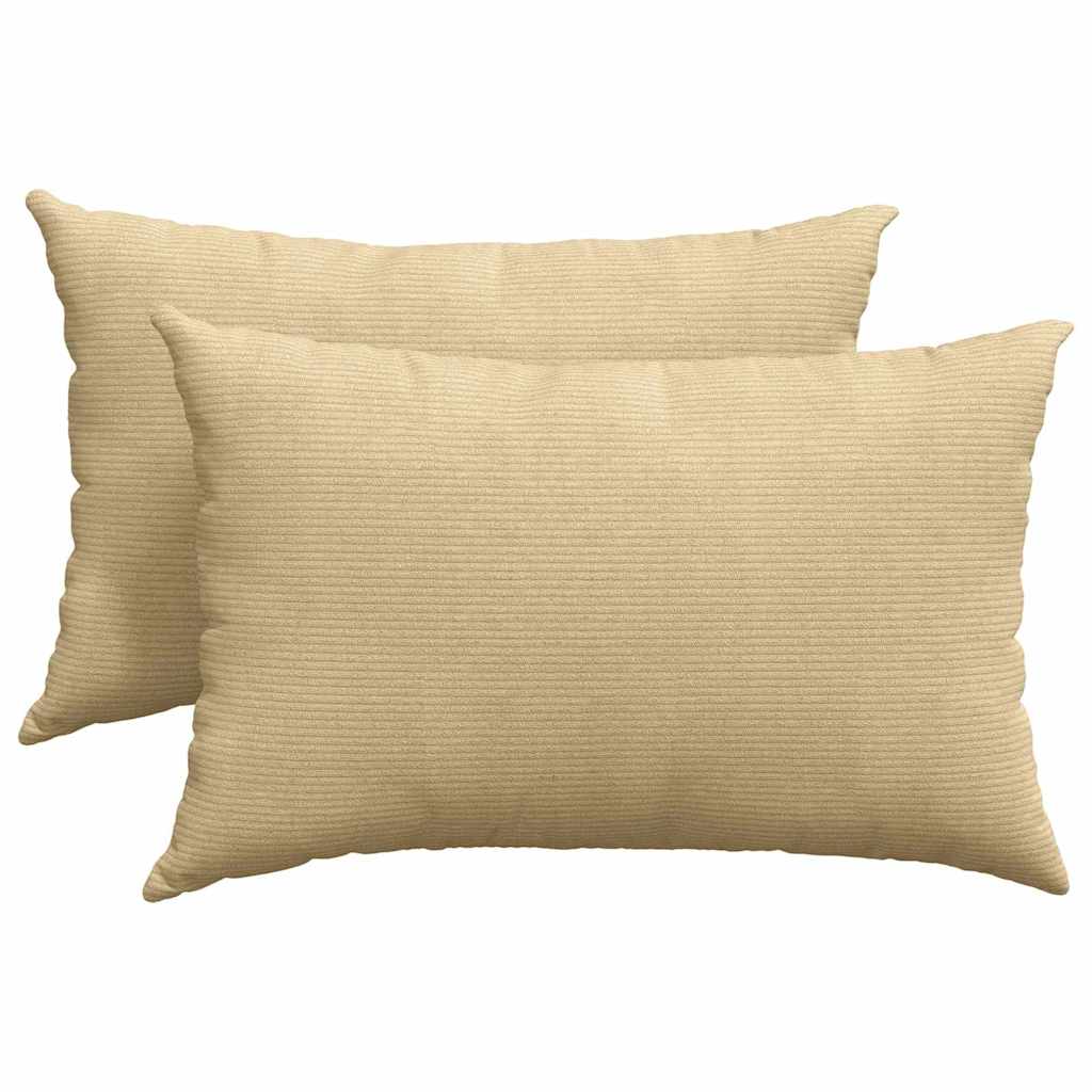 Vidaxl sofa kussens 2 stuks grijs groen 60 x 40 cm cordstof