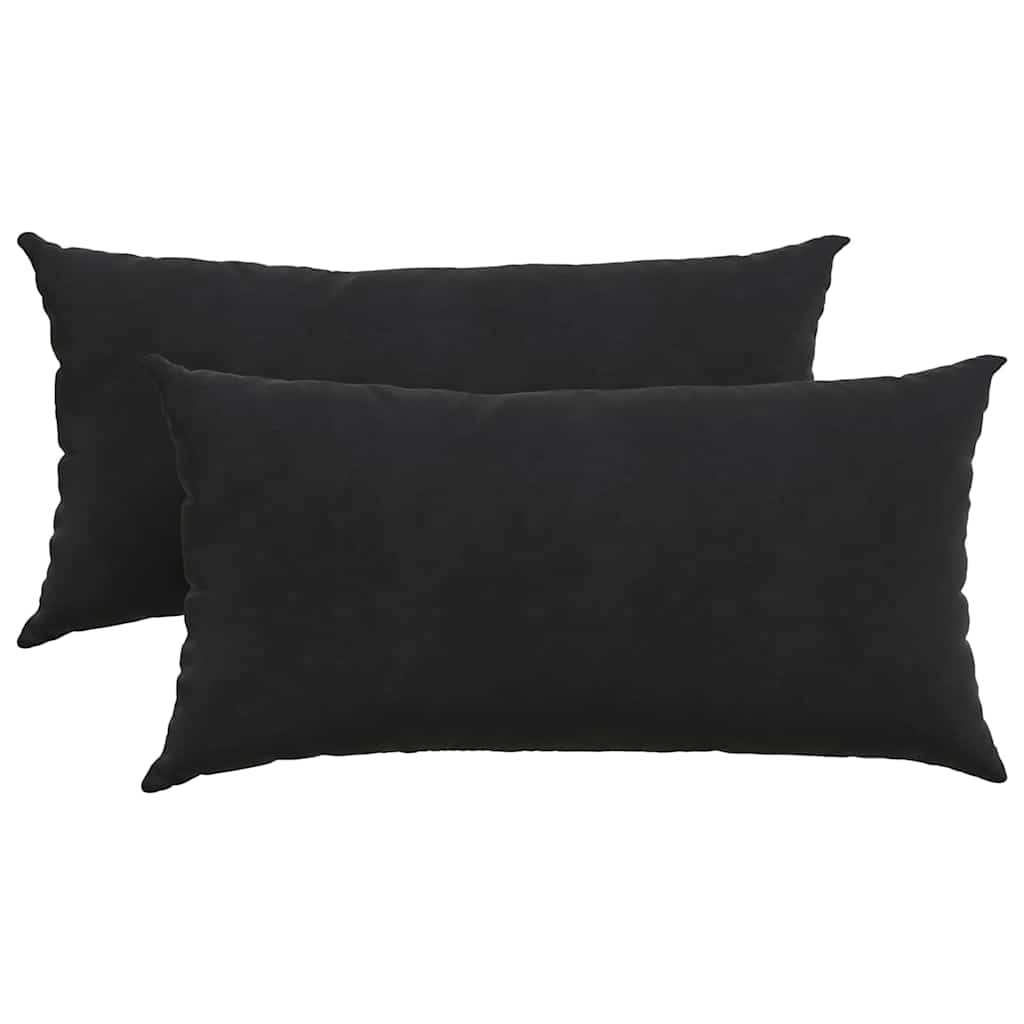 Vidaxl sofa kussens 2 stuks zwart 80 x 40 cm cordstof