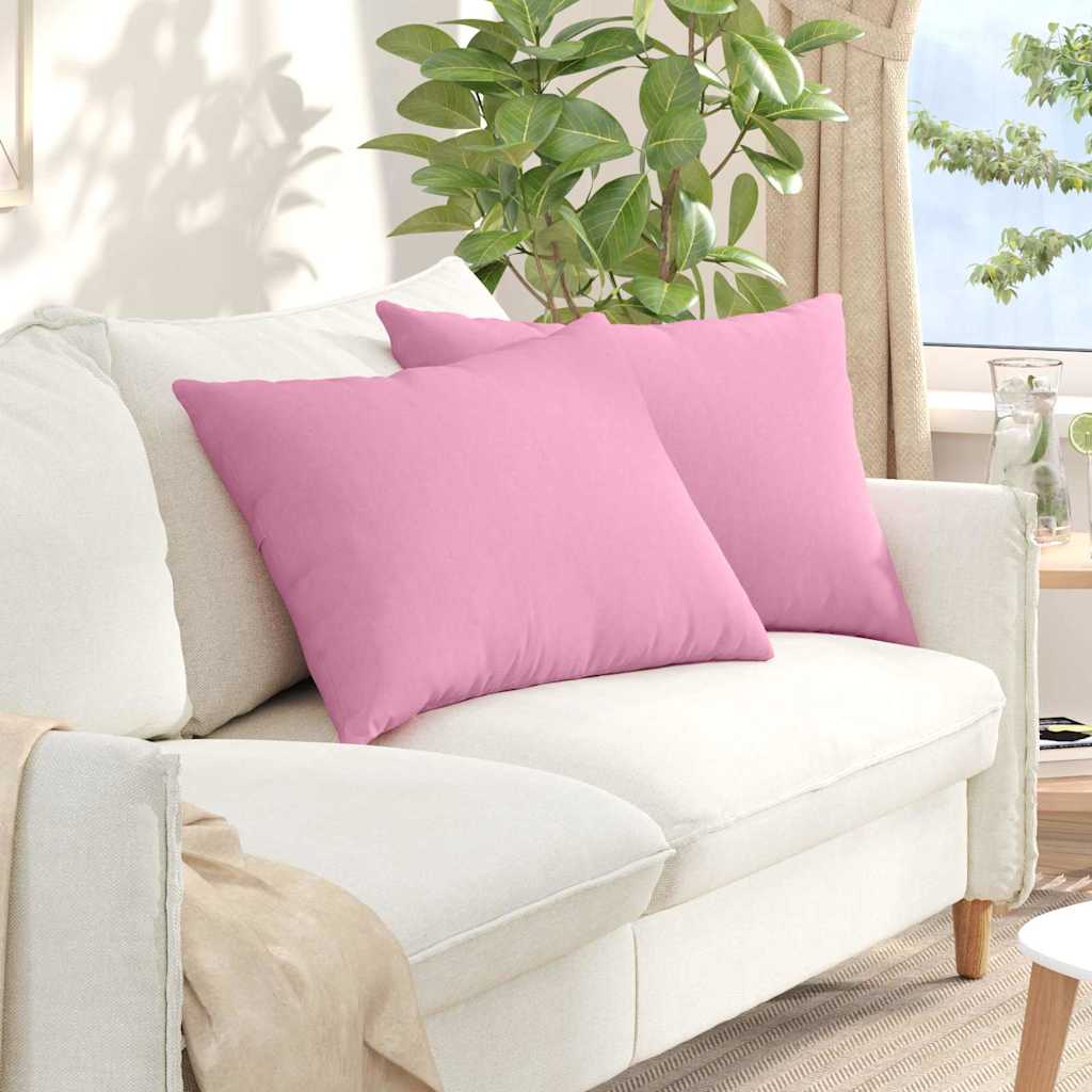 Vidaxl sofa kussens 2 pcs roze 70 x 50 cm stof