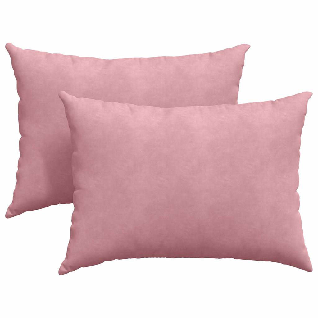 Vidaxl sofa kussens 2 stuks roze 70 x 50 cm cordstof