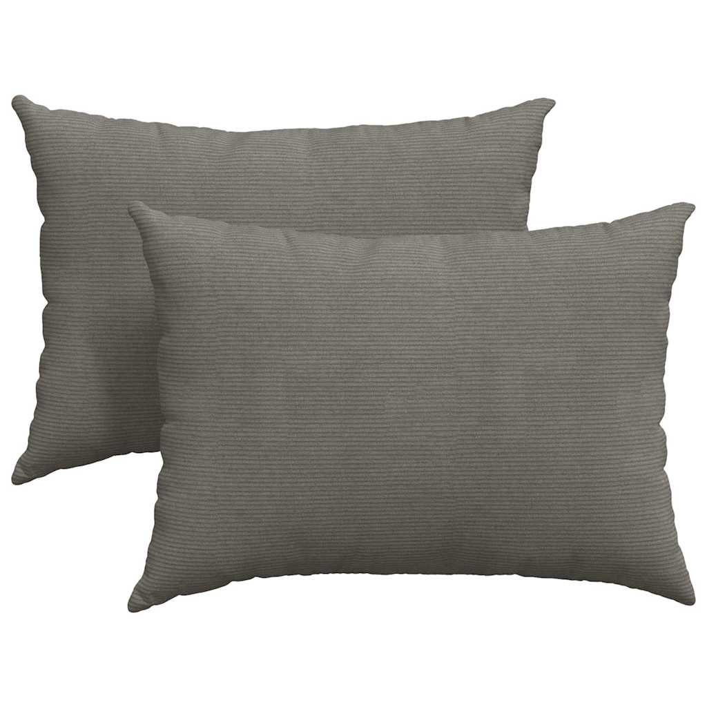 Vidaxl sofa kussens 2 stuks lichtgrijs 70 x 50 cm cordstof