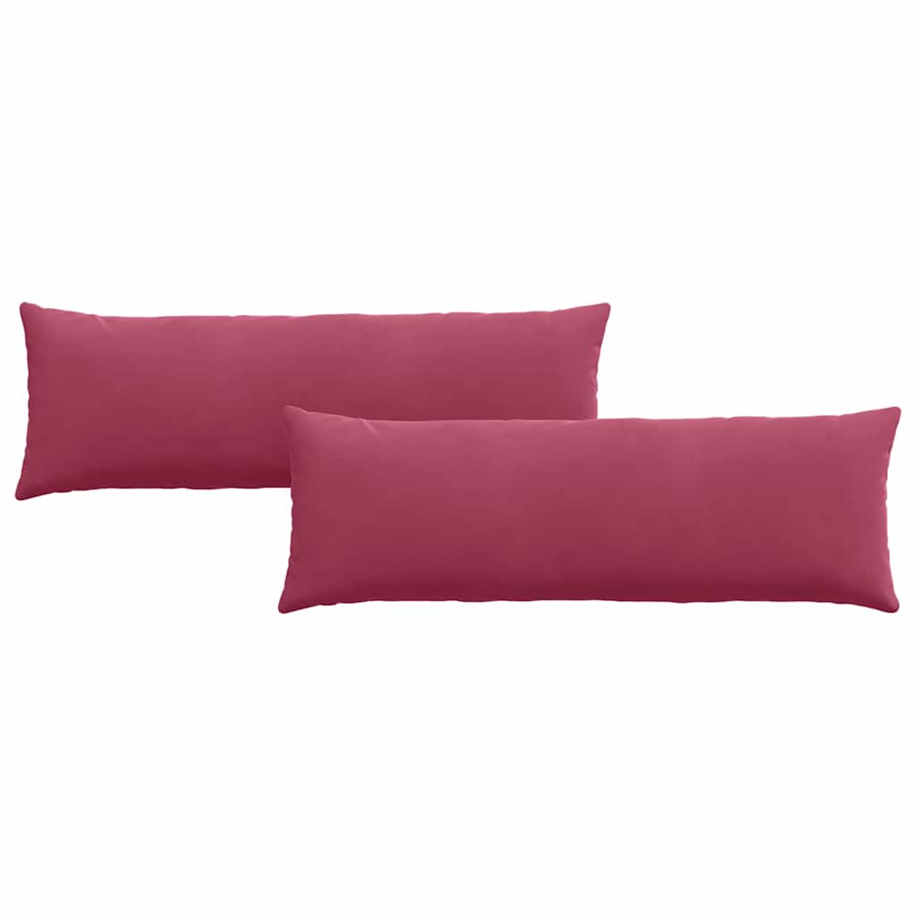 Vidaxl sofa kussens 2 stuks wijnrood 120 x 40 cm cordstof