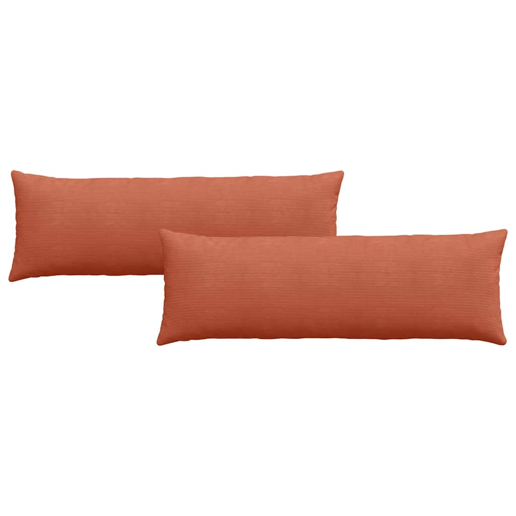 Vidaxl sofa kussens 2 stuks rood-oranje 120 x 40 cm cordstof