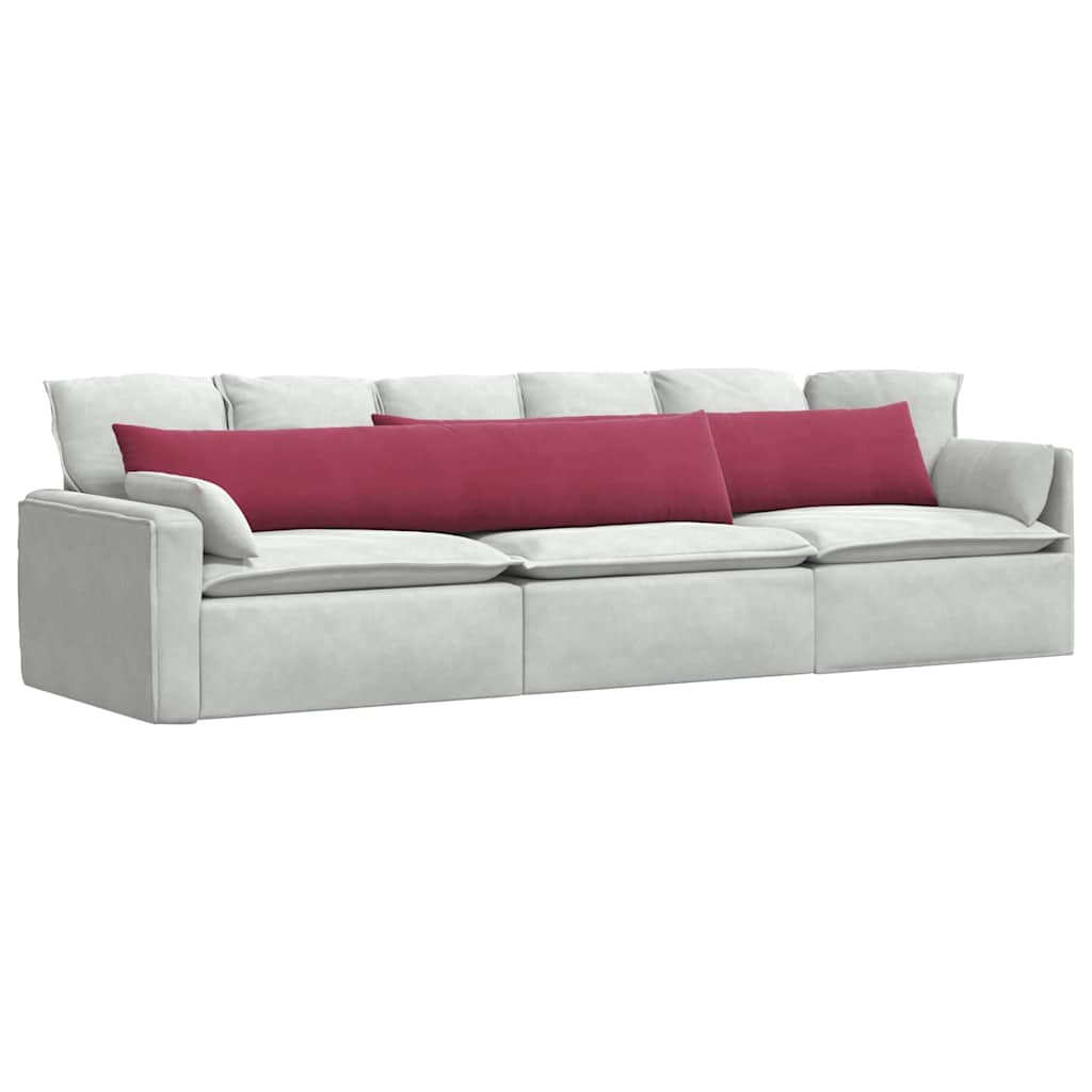 Vidaxl sofa kussens 2 stuks wijnrood 200 x 40 cm cordstof