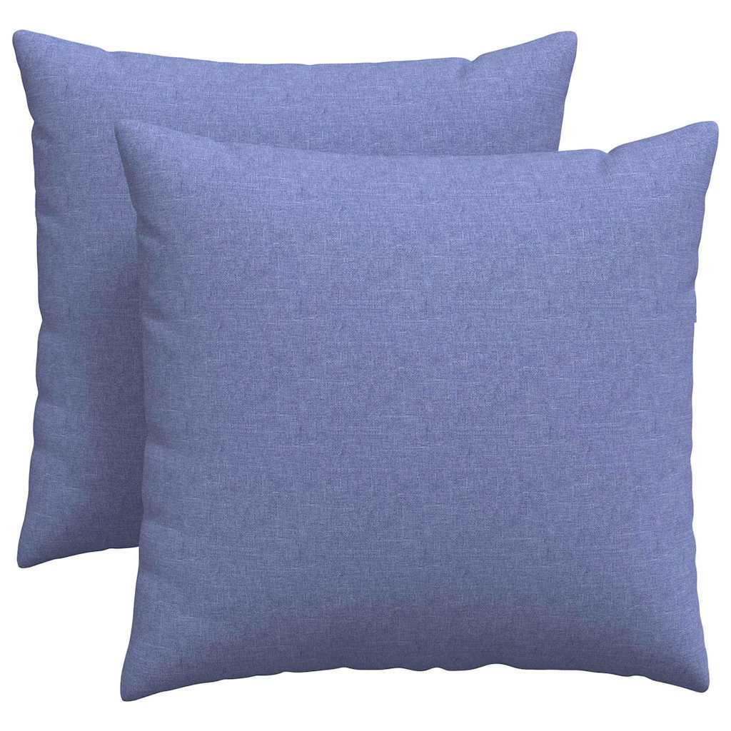Vidaxl sofa kussens 2 pcs jeans blauw 45 x 45 cm stof