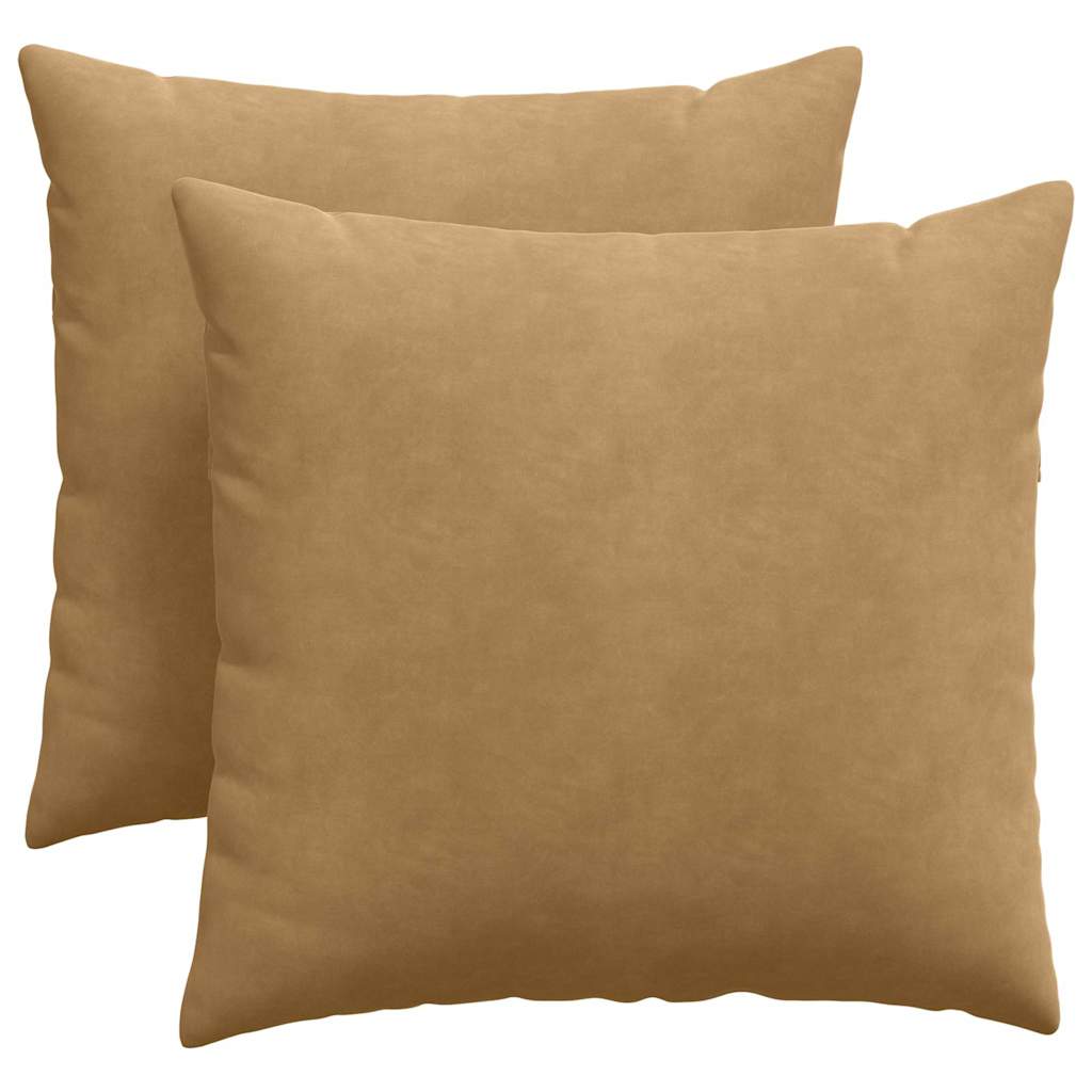 Vidaxl sofa kussens 2 stuks bruin 45 x 45 cm cordstof