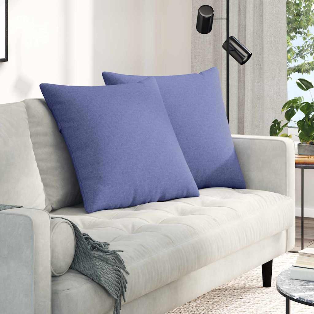 Vidaxl sofa kussens 2 pcs jeans blauw 60 x 60 cm stof