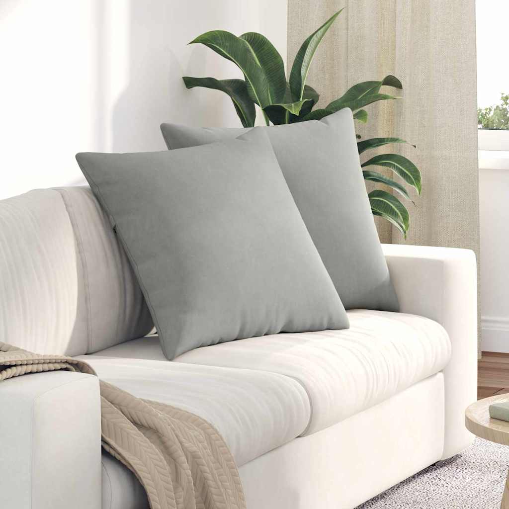 Vidaxl sofa kussens 2 stuks lichtgrijs 60 x 60 cm stof