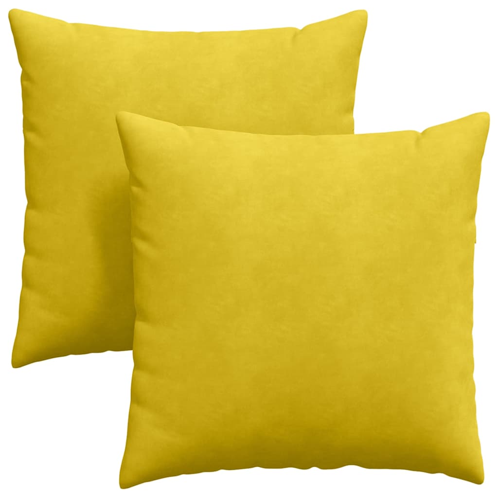 Vidaxl sofa kussens 2 stuks geel 80 x 80 cm cordstof