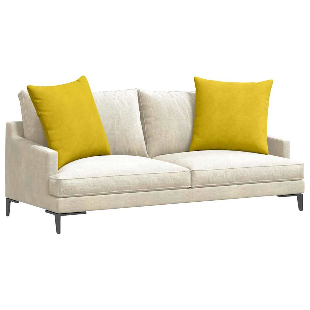 Vidaxl sofa kussens 2 stuks geel 80 x 80 cm cordstof