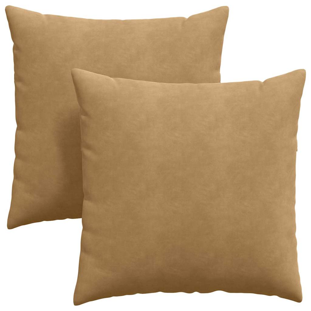 Vidaxl sofa kussens 2 stuks bruin 80 x 80 cm cordstof