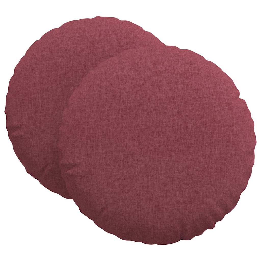 Vidaxl zitkussens 2 pcs wijnrood ø60 x 21 cm stof