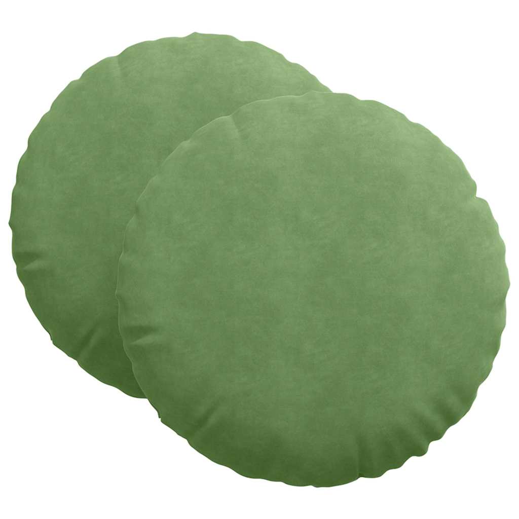Vidaxl zitkussens 2 stuks lichtgroen ø 40 x 13 cm fluweel