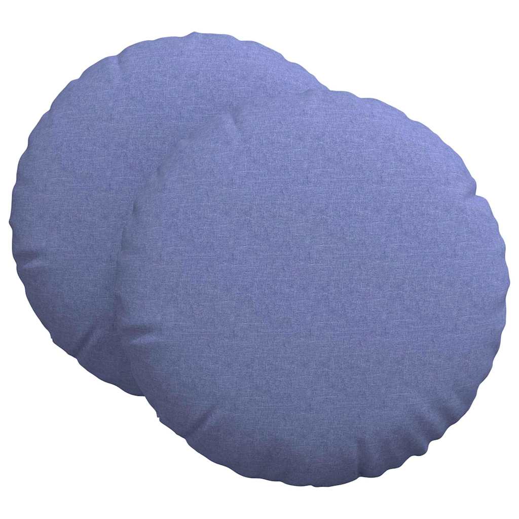 Vidaxl zitkussens 2 pcs jeans blauw ø80 x 29 cm stof