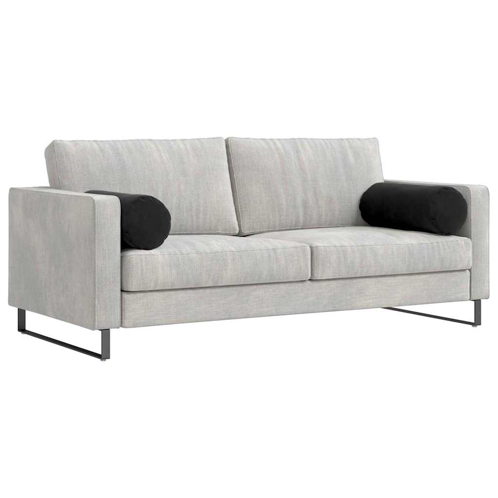 Vidaxl bolster kussens 2 stuks zwart ø 25 x 70 cm cordstof