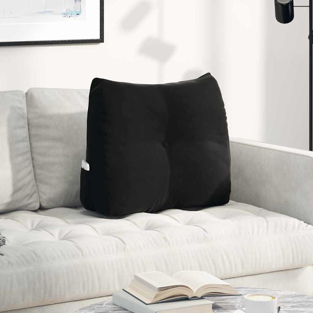 Vidaxl rugkussen zwart 60 x 24 x 50 cm fluweel