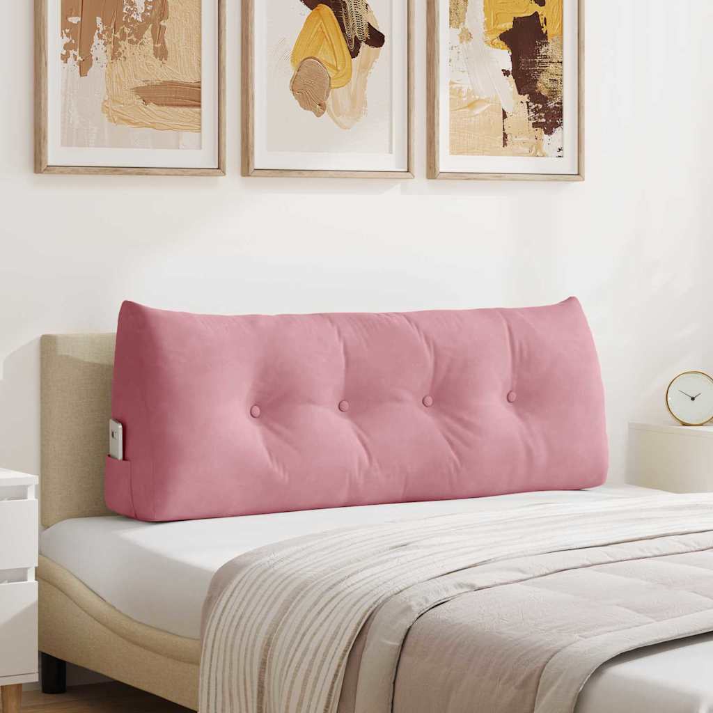 Vidaxl rugkussen roze 120 x 24 x 50 cm fluweel