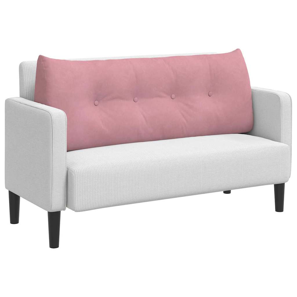 Vidaxl rugkussen roze 120 x 24 x 50 cm fluweel