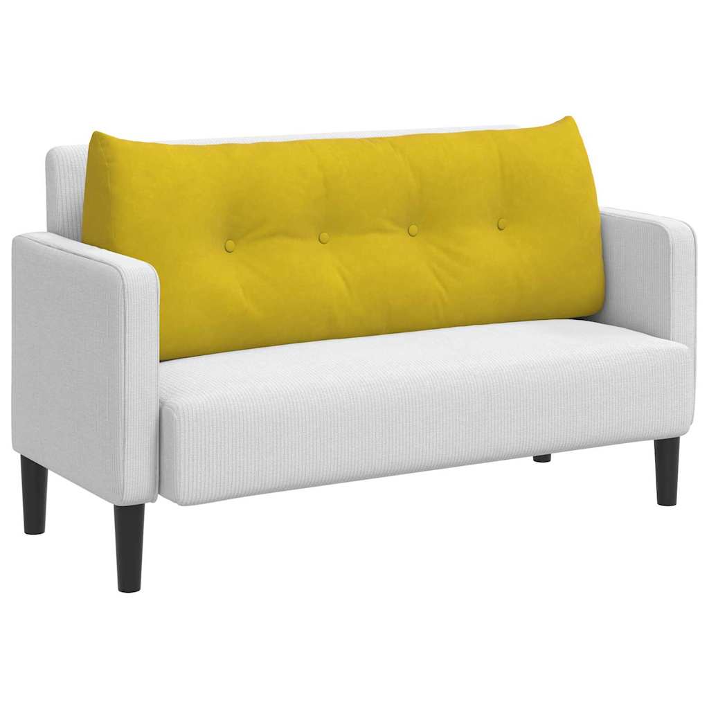 Vidaxl rugkussen geel 120 x 24 x 50 cm fluweel