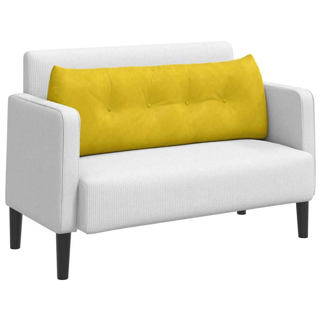 Vidaxl rugkussen geel 140 x 24 x 50 cm fluweel