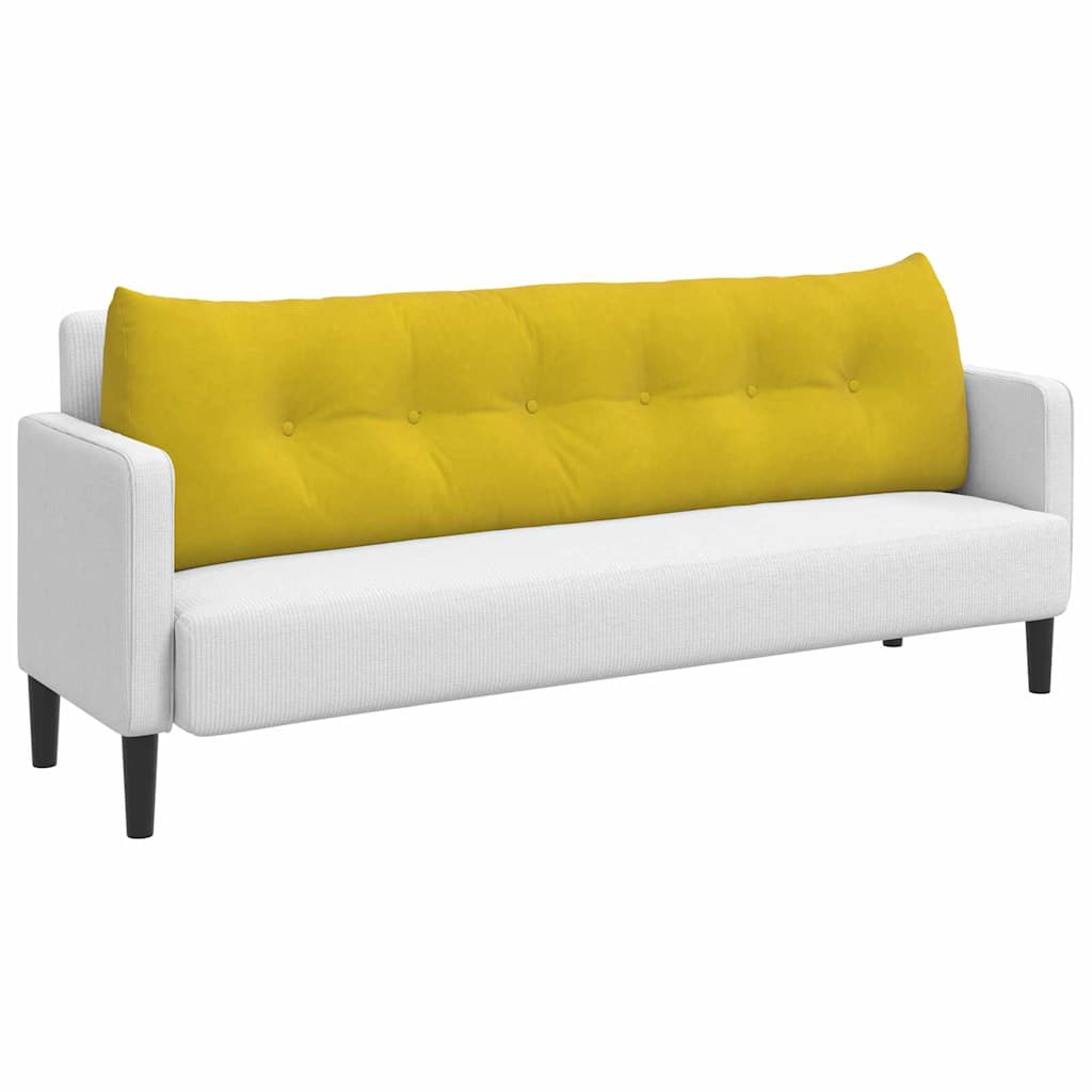 Vidaxl rugkussen geel 180 x 24 x 50 cm fluweel